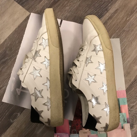 YSL Saint Laurent Stars Leather Sneakers - Picture 10 of 12